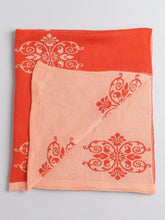 Little Angels Little Angels Reversible Blanket Woollen Perfect Nursery Essential with Graphic Design Orange Blanket Blanket & Swaddle 2 in 1 Reversible Orange & Peach Graphic Design Blanket 0-2Y / Orange / Baby Wool